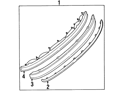 1991 Oldsmobile Toronado Tail Lamps Lens, Tail Lamp (W/Bezel) Diagram for 16511907