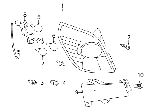 2015 Chevrolet Captiva Sport Tail Lamps Spoiler Retainer Diagram for 96260548