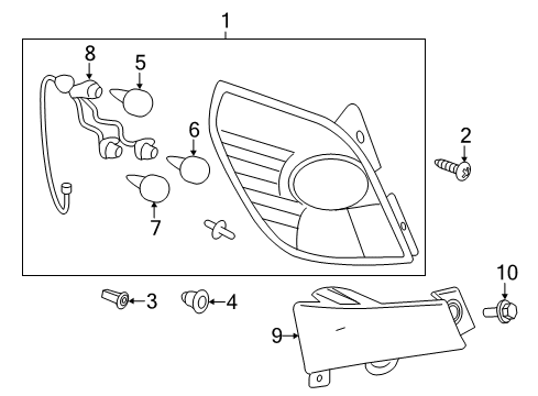 2015 Chevrolet Captiva Sport Tail Lamps Tail Lamp Assembly Bolt Diagram for 94520636