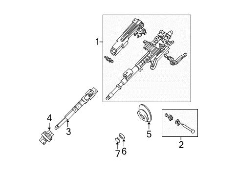 2005 BMW 325i Steering Column & Wheel, Steering Gear & Linkage Steering Shaft Diagram for 32306764006