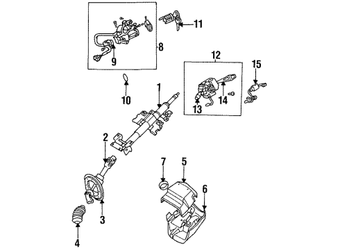 1994 Mitsubishi Galant Ignition Lock Switch Diagram for MR159727