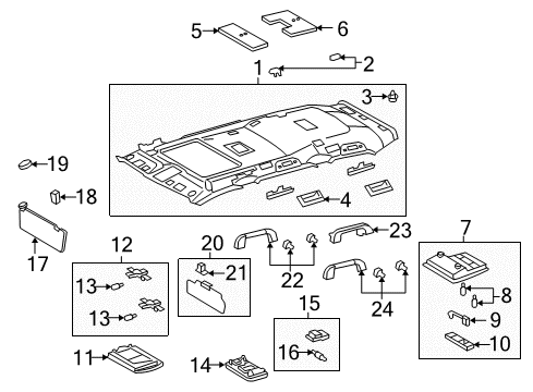 2008 Toyota Land Cruiser Sunroof Cable Sub-Assy, Sliding Roof Drive Diagram for 63205-60010