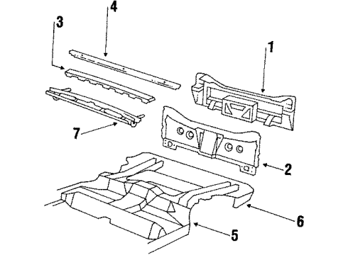 1989 Oldsmobile 98 Rear Body Pkt Asm-License Plate *Argentsilver Diagram for 20734749