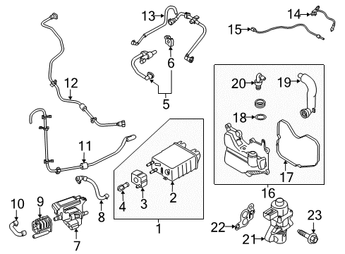 2013 Ford C-Max Powertrain Control Hose Assembly Diagram for FV6Z-9D683-A