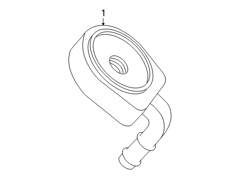 2003 Ford Focus Oil Cooler Oil Cooler Assembly Diagram for YS4Z-6A642-AA