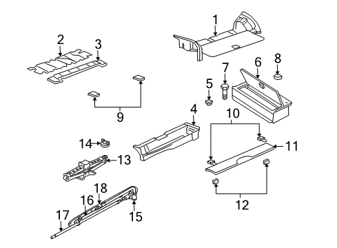 2000 Dodge Durango Interior Trim - Rear Body Handle-Jack Handle Diagram for 52039118