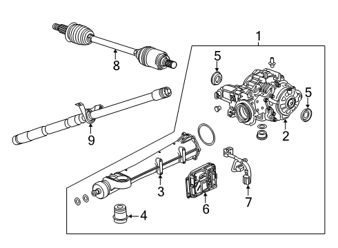 2017 Buick Envision Axle & Differential - Rear Axle Assembly Diagram for 84173833