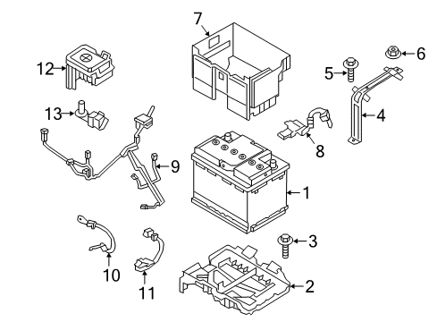 2020 Hyundai Elantra Battery Wiring Assembly-Engine Ground Diagram for 91861-F2010