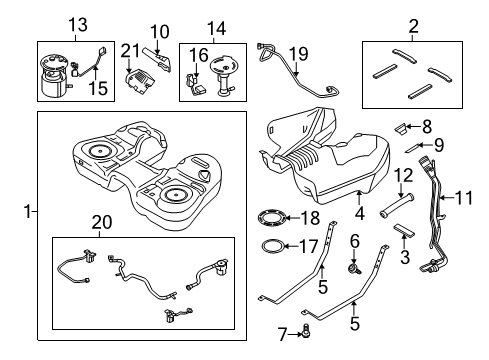 2014 Lincoln MKT Senders Filler Pipe Diagram for DA8Z-9034-B