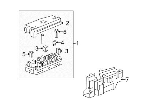 2009 Saturn Vue Electrical Components Fuse Box Diagram for 25966734