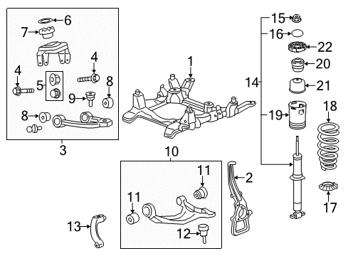 2012 Cadillac CTS Front Suspension Components, Lower Control Arm, Upper Control Arm, Ride Control, Stabilizer Bar Upper Control Arm Diagram for 15219467