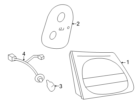 2010 Lexus GS450h Bulbs Lens, Rear Lamp, LH Diagram for 81591-30390