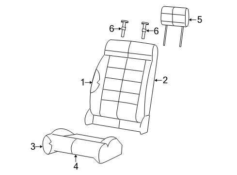 2017 Jeep Wrangler Front Seat Components HEADREST-Front Diagram for 5MG84DX9AA