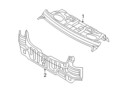2006 Kia Rio Rear Body Panel Assembly-Rear PACKAG Diagram for 693001G020