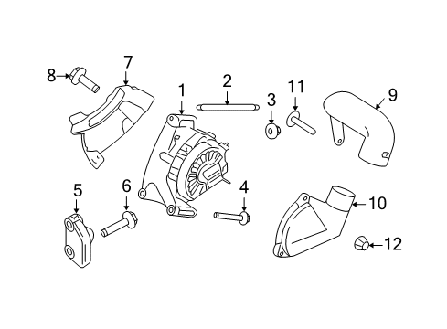 2008 Mercury Mariner Alternator Alternator Diagram for 8L8Z-10346-A