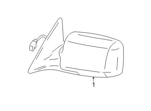 2000 Toyota Solara Outside Mirrors Mirror Assembly Diagram for 87910-AA902