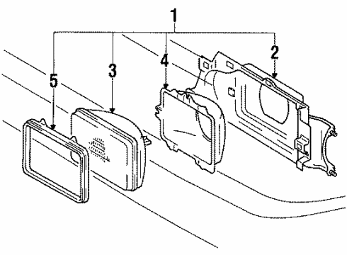 1990 Toyota Tercel Headlamps Housing Diagram for 81106-16410