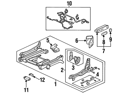 1998 Acura CL Power Seats Switch Assembly Diagram for 81515-SS8-A01