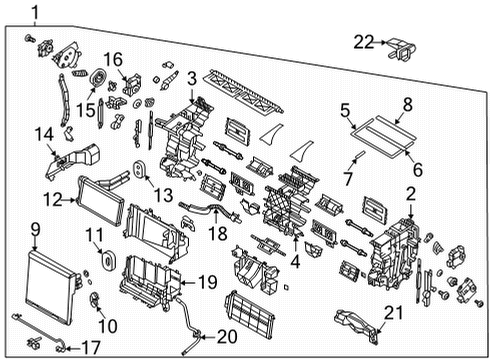 2020 Hyundai Sonata Air Conditioner Core & Seal Assembly-Heater Diagram for 97138-L5000