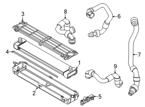 2020 BMW X5 Radiator & Components HOSE UPSTREAM OF COOLANT RAD Diagram for 17128093404