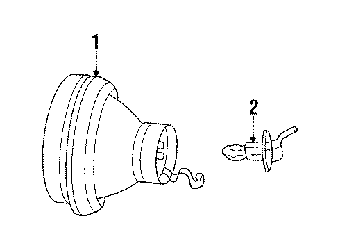 1995 Chrysler New Yorker Bulbs Fog Lamp Right Diagram for 4761519