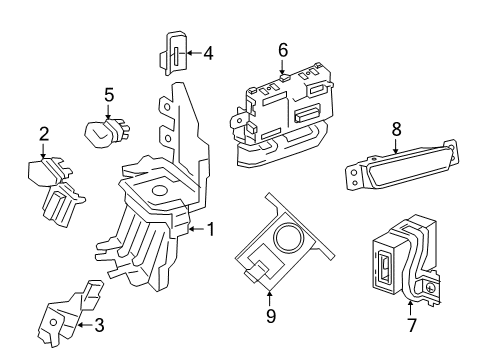 2018 Nissan Leaf Electrical Components Block Assy-Fuse Diagram for 24311-1HA2A