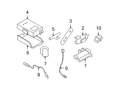 2008 Hyundai Azera Emission Components Protector-Canister Diagram for 31425-3L500