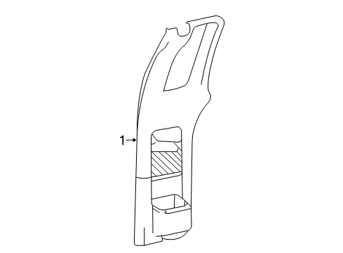 2008 Ford F-150 Interior Trim - Rear Door Door Trim Panel Diagram for 4L3Z-1527407-AAA
