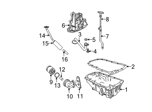 2004 Dodge Neon Engine Parts, Mounts, Cylinder Head & Valves, Camshaft & Timing, Oil Pan, Oil Pump, Balance Shafts, Crankshaft & Bearings, Pistons, Rings & Bearings Tube-Oil Drain Diagram for 4884278AC