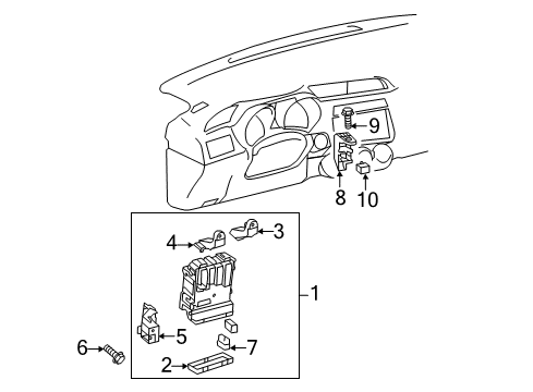 2013 Scion tC Electrical Components Junction Block Diagram for 82730-21111