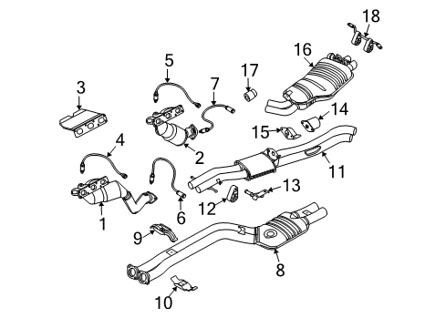 2004 BMW X3 Exhaust Components Exhaust Trim Extension Diagram for 82120305009