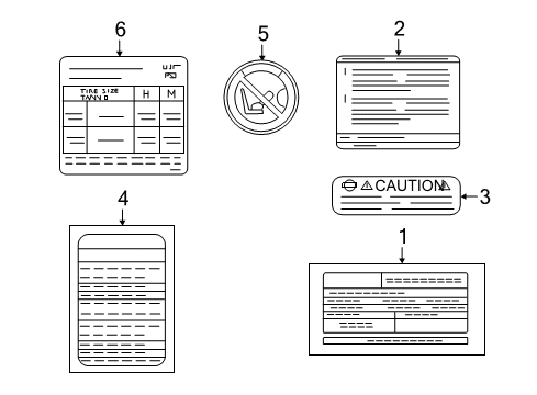 2016 Chevrolet City Express Information Labels Fan Label Diagram for 19316323