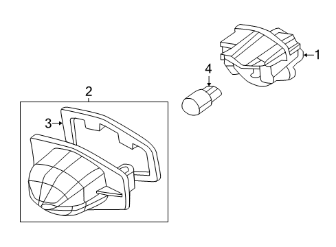 2016 Honda CR-V Bulbs Lens Diagram for 34102-SLN-A01