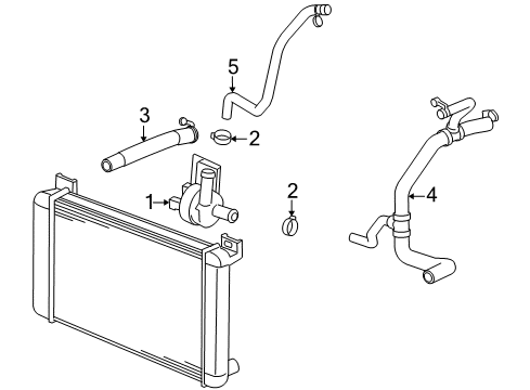 2007 Saturn Vue Inverter Cooling Components Generator Control Module Coolant Pump Diagram for 15833739