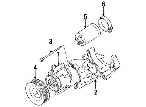 1994 Dodge Ram 2500 Emission Components EGR Valve-& TRANSDUCER Assembly Diagram for 4287788