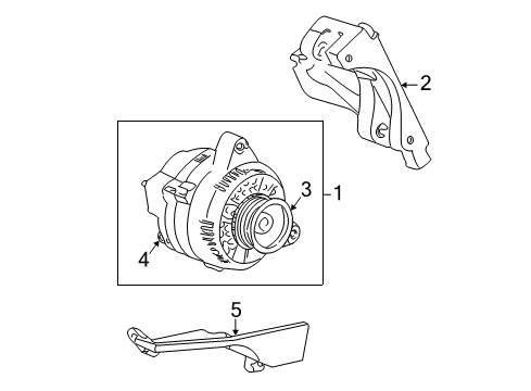 2002 Mercury Sable Alternator Pulley Diagram for YF1Z-10344-AA