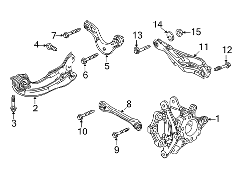 2022 Honda Civic Rear Suspension ARM, L- RR- TRAILING Diagram for 52365-T20-A00