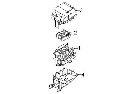 2021 Kia Sorento Fuse & Relay Lower Cover-U/H J/BO Diagram for 919B5P2100