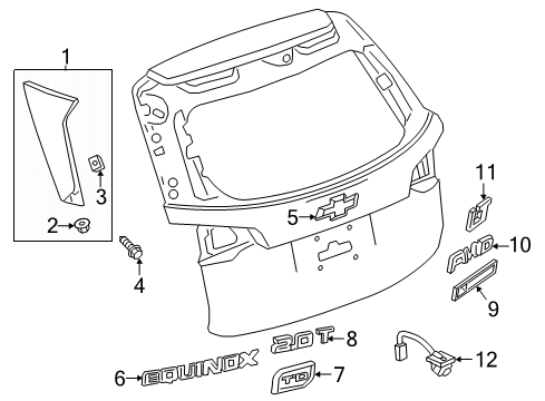 2018 Chevrolet Equinox Parking Aid Front Camera Diagram for 23137303