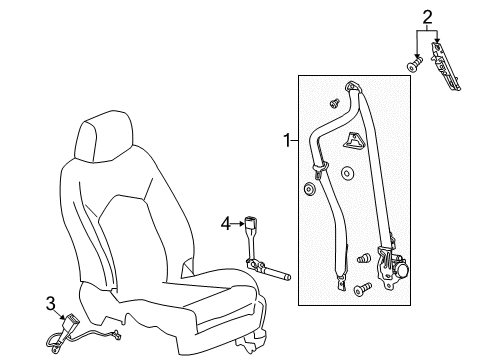2015 Buick Encore Seat Belt Pretensioner Diagram for 19352615