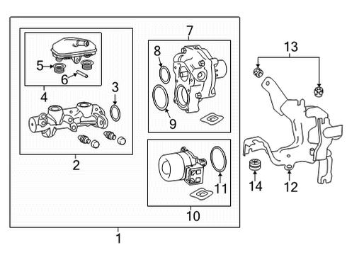 2022 Honda CR-V Dash Panel Components SET Diagram for 46806-TMB-H00