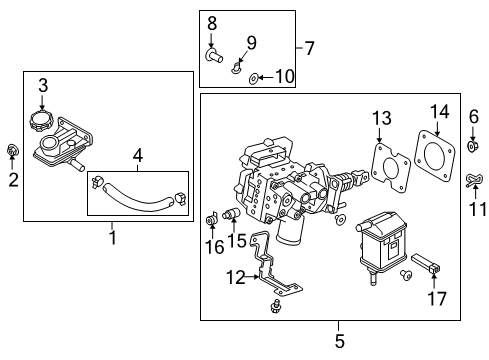 2019 Kia Niro Anti-Lock Brakes Pin-CLEVIS Diagram for 5858138000