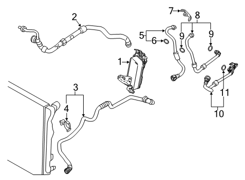 2018 BMW 330e Automatic Transmission Coolant Feed Line Diagram for 17128673992