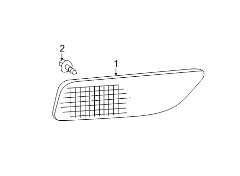 2011 Lexus CT200h Rear Reflector Reflector Diagram for 81910-12120