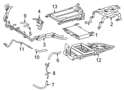 2021 Toyota Mirai Trans Oil Cooler Outlet Hose Diagram for 32942-62020