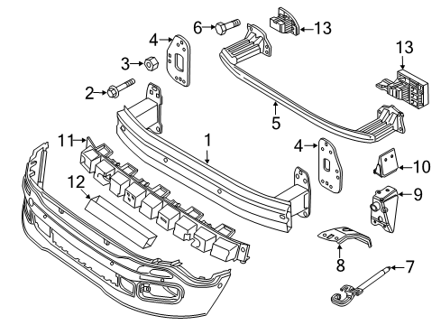 2018 Jeep Renegade Bumper & Components - Front Screw-HEXAGON Head Diagram for 68201982AA