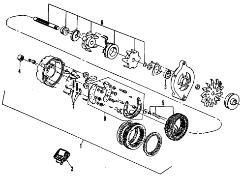1990 Ford Ranger Alternator Alternator Diagram for FOPZ-10346-BRM1