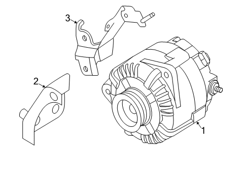 2018 Nissan Altima Alternator ALTERNATOR Diagram for 23100-9HU0B