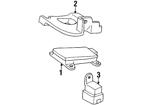 1992 Pontiac Bonneville Anti-Theft Components Theft Deterrent Module Assembly Diagram for 16225309