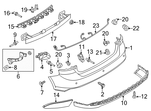 2018 Ford Focus Rear Bumper Valance Diagram for FM5Z-17626-AAPTM